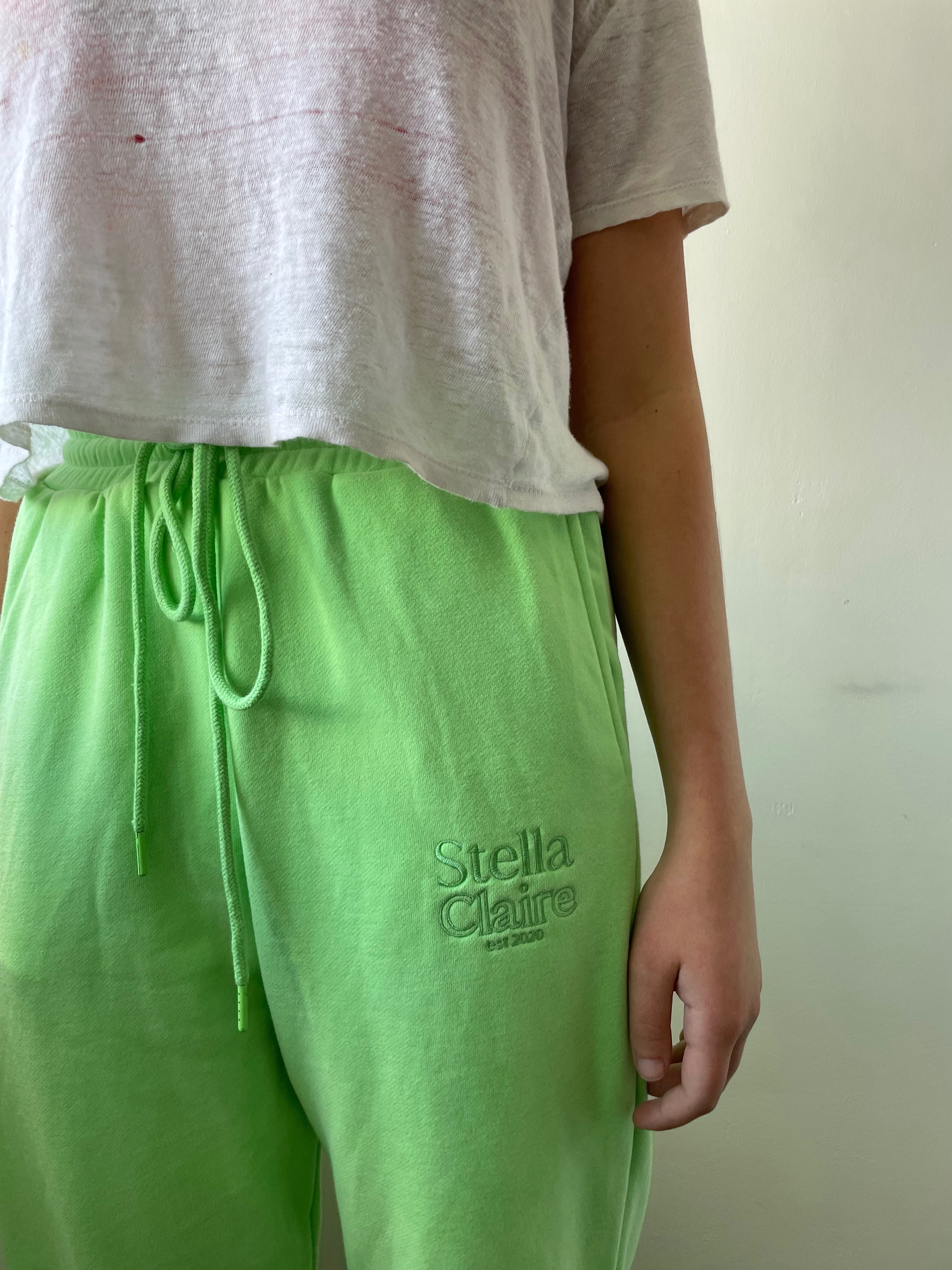 Lime sales track pants